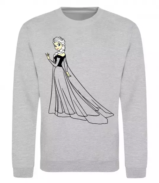 Свитшот Ельза Холодне Серце Серый меланж фото