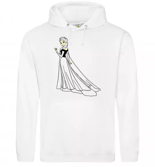 Мужская толстовка (худи) Ельза Холодне Серце Белый фото