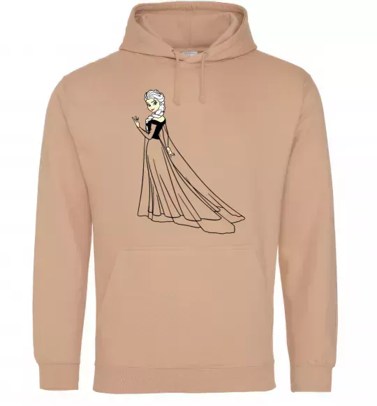 Мужская толстовка (худи) Ельза Холодне Серце Песочный фото