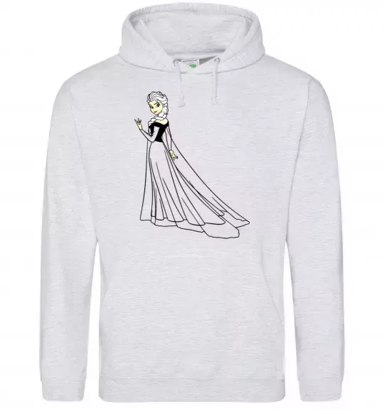 Жіноча толстовка (худі) Ельза Холодне Серце Сірий меланж фото