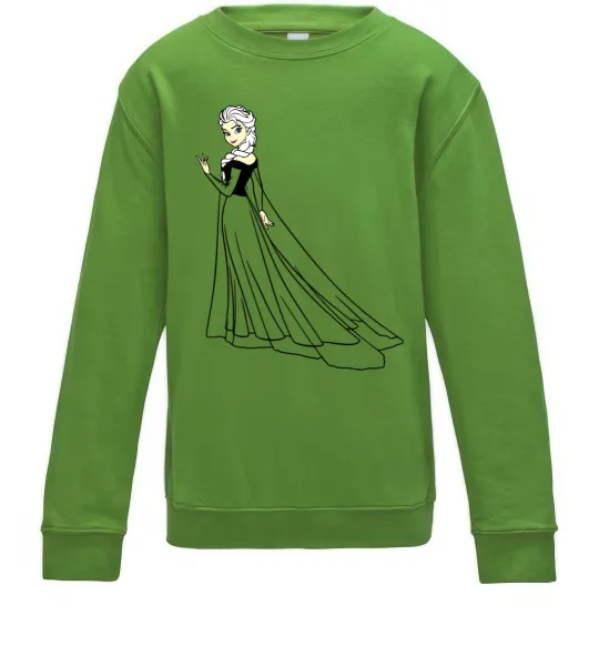 Детский Свитшот Ельза Холодне Серце Лаймовый фото