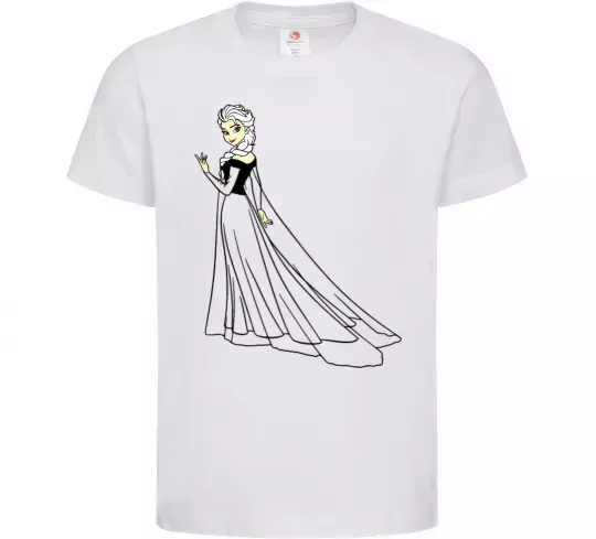 Детская футболка Ельза Холодне Серце Белый фото