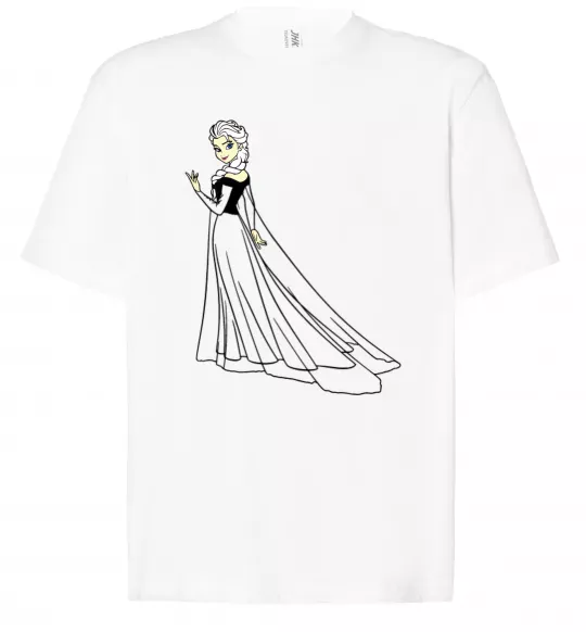 Футболка Оверсайз Ельза Холодне Серце Белый фото