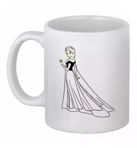 Чашка керамічна Ельза Холодне Серце Білий фото