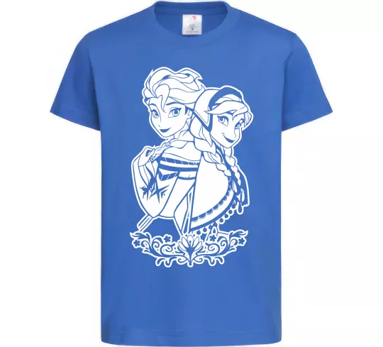 Детская футболка Анна та Ельза Ярко-синий фото
