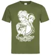 Чоловіча футболка Анна та Ельза Оливковий фото