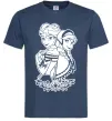 Чоловіча футболка Анна та Ельза Темно-синій фото