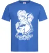 Чоловіча футболка Анна та Ельза Яскраво-синій фото