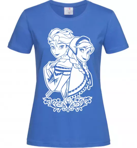 Женская футболка Анна та Ельза Ярко-синий фото