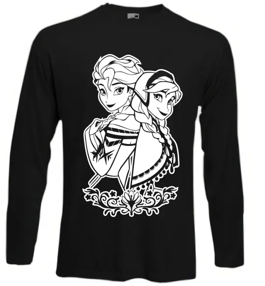 Лонгслів Анна та Ельза Чорний фото