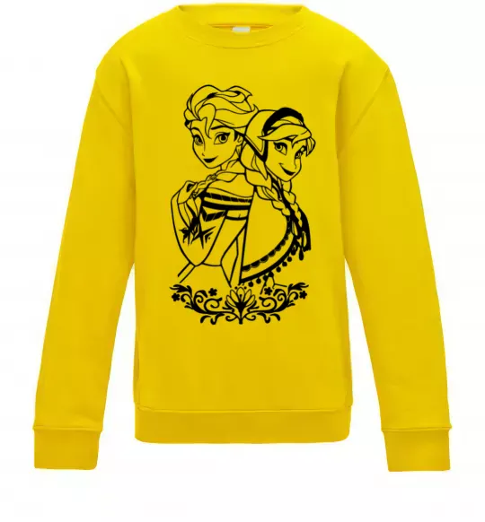 Детский Свитшот Анна та Ельза Солнечно желтый фото
