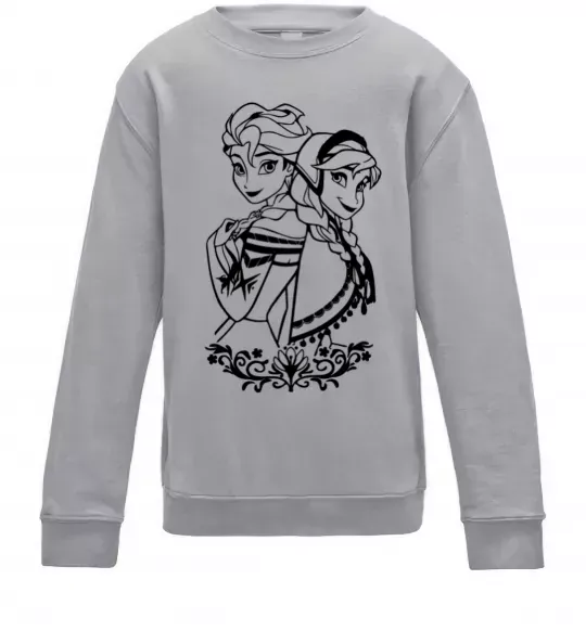 Детский Свитшот Анна та Ельза Серый меланж фото