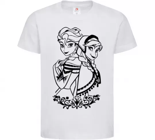 Детская футболка Анна та Ельза Белый фото