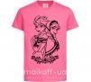 Детская футболка Анна и Эльза узор Ярко-розовый фото