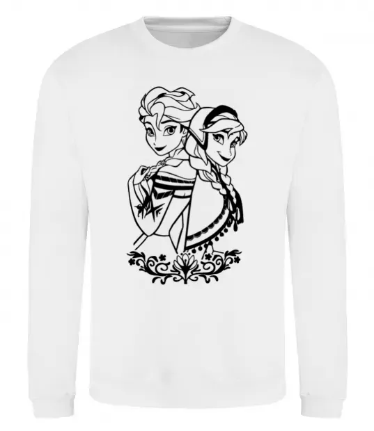 Свитшот Анна та Ельза Белый фото