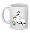 Чашка керамическая Олаф весна Белый фото