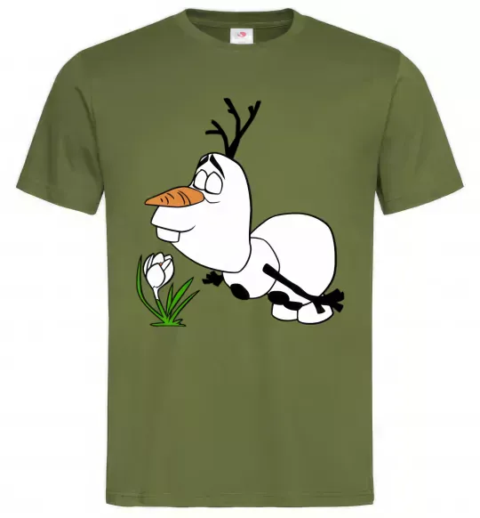 Чоловіча футболка Олаф весна Оливковий фото