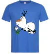 Чоловіча футболка Олаф весна Яскраво-синій фото