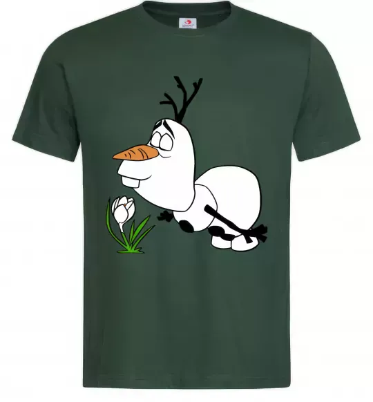 Чоловіча футболка Олаф весна Темно-зелений фото