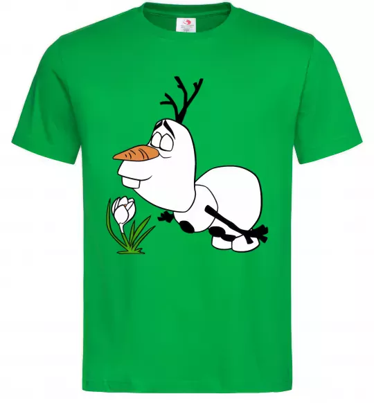 Чоловіча футболка Олаф весна Зелений фото