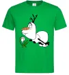 Чоловіча футболка Олаф весна Зелений фото