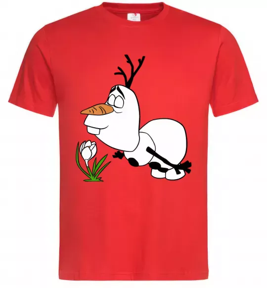 Чоловіча футболка Олаф весна Червоний фото