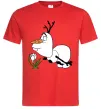 Чоловіча футболка Олаф весна Червоний фото