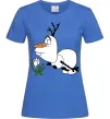 Женская футболка Олаф весна Ярко-синий Женская футболка Олаф весна Ярко-синий фото