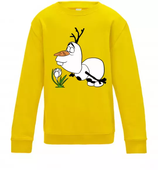 Детский Свитшот Олаф весна Солнечно желтый фото