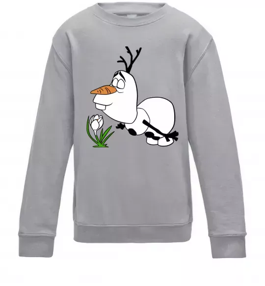 Детский Свитшот Олаф весна Серый меланж фото