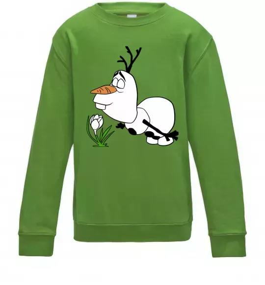 Детский Свитшот Олаф весна Лаймовый фото