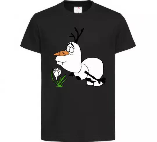 Детская футболка Олаф весна Черный фото