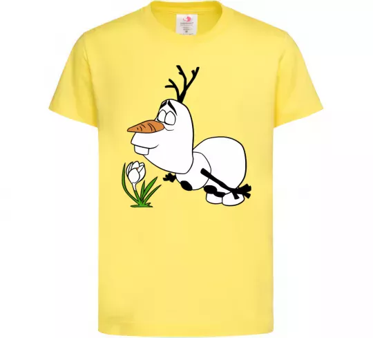 Детская футболка Олаф весна Лимонный фото
