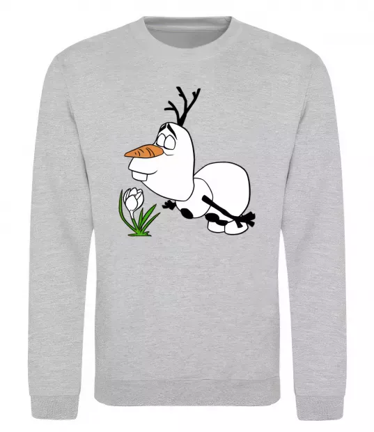 Світшот Олаф весна Сірий меланж фото