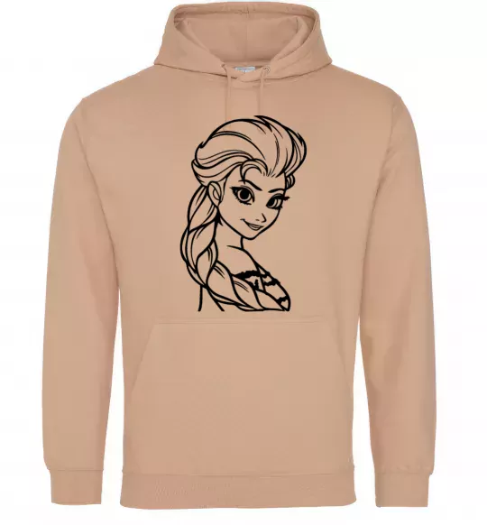 Жіноча толстовка (худі) Ельза портрет Пісочний фото