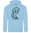 Жіноча толстовка (худі) Ельза портрет Блакитний фото