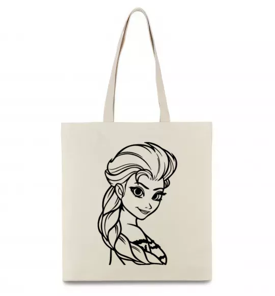 Еко-сумка Ельза портрет Бежевий фото