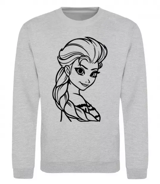 Світшот Ельза портрет Сірий меланж фото