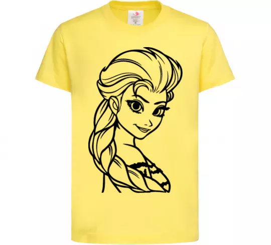 Детская футболка Ельза портрет Лимонный фото