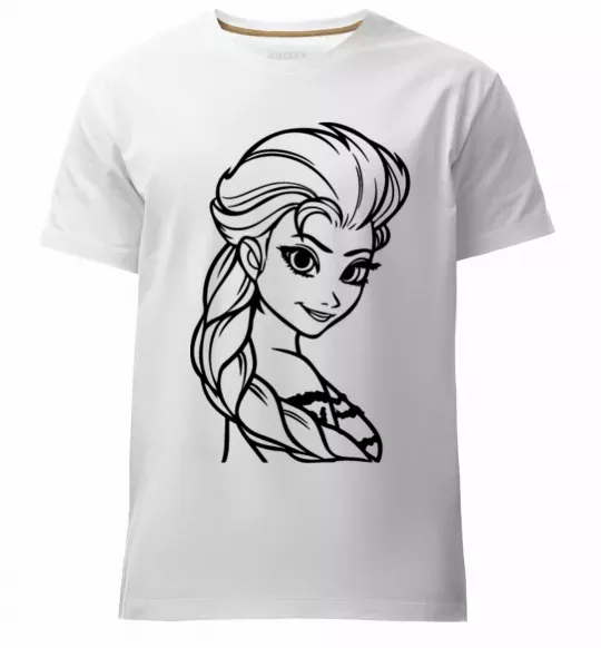 Чоловіча преміум футболка Ельза портрет Білий фото