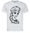 Мужская футболка Ельза портрет Белый фото