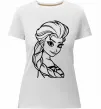 Женская премиум футболка Ельза портрет Белый фото