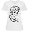 Женская футболка Ельза портрет Белый фото