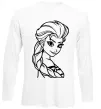 Лонгслив Ельза портрет Белый фото