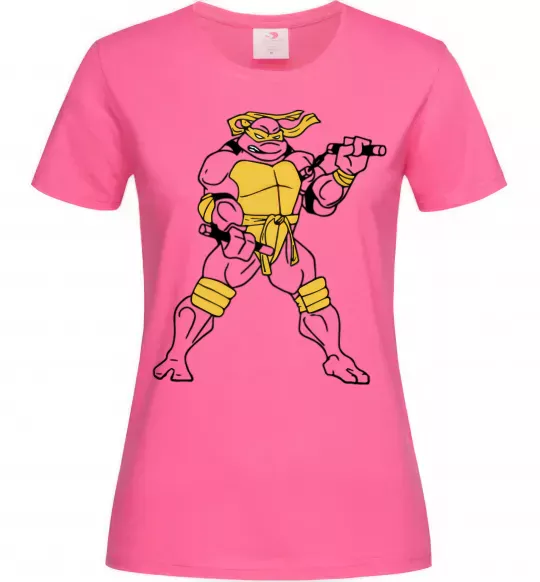 Жіноча футболка Мікеланджело Яскраво-рожевий фото