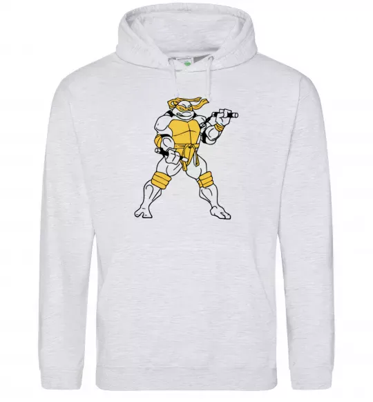 Мужская толстовка (худи) Мікеланджело Серый меланж фото