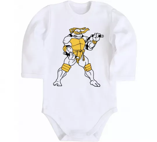 Дитячий бодік Мікеланджело Білий фото