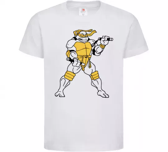 Дитяча футболка Мікеланджело Білий фото