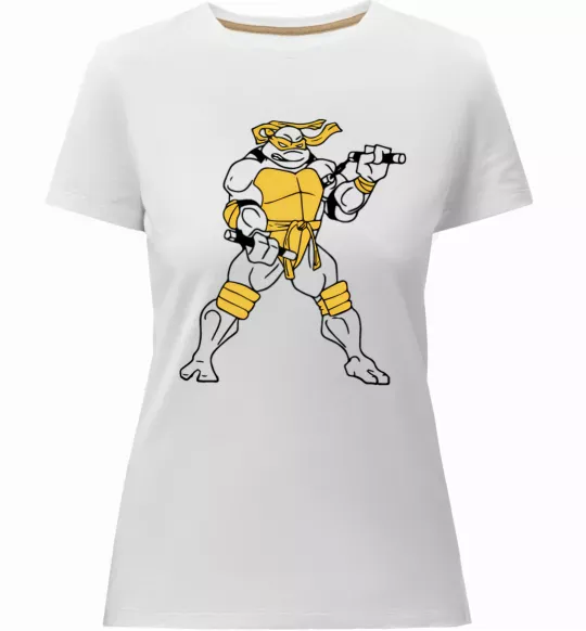 Жіноча преміум футболка Мікеланджело Білий фото