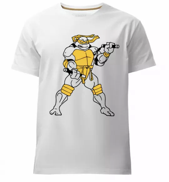 Чоловіча преміум футболка Мікеланджело Білий фото